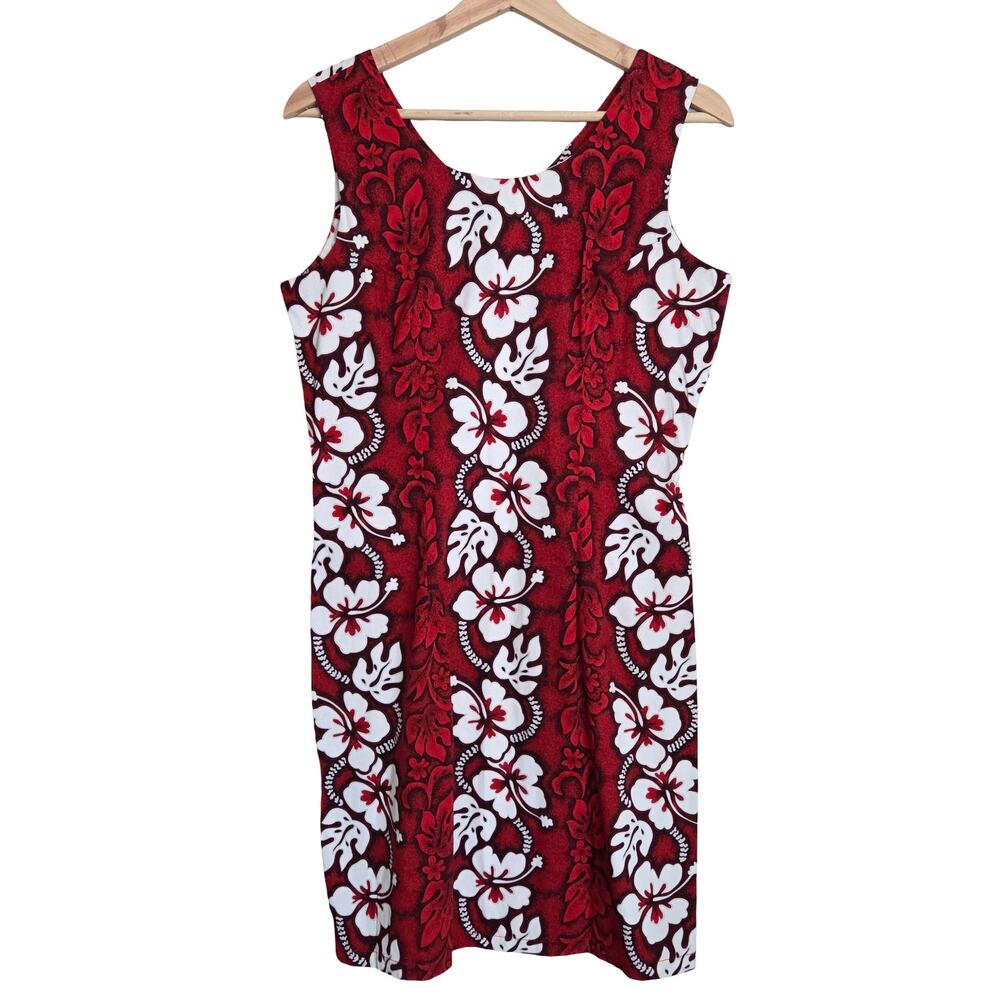 Vtg Hawaiian KY's Tropical Print Cotton Dress Made in Hawaii